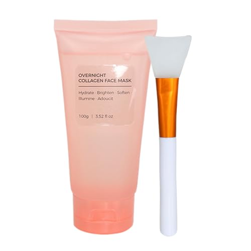 Máscara exfoliante para dormir, crema exfoliante, tratamiento facial nocturno, fórmula de arcilla despegable, limpieza profunda de poros, 13,5 x 4,5 x 4,5 cm, para rutinas de cuidado de la piel en