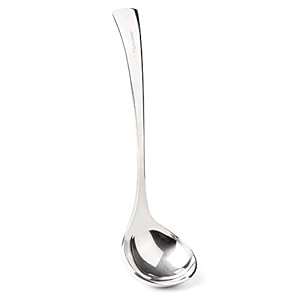 Soup Spoon, Ladle, Pure Titanium, Dinner Spoon, Anti-Slip, Unpainted, Lightweight, Durable, Direct Fire, Kitchen Tool, Dishwasher Safe, For Cooking (Approx. 2.0 oz (57 g), Length 7.9 inches (20 cm), Spoon Width 2.2 inches (5.5 cm)