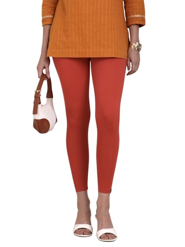 Image of TWIN BIRDS Super Stretchable Cotton Elasthane Fabric Ankle Length Leggings for Women