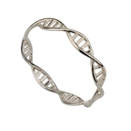 Personalized Necklaces DNA Ring- 925 Sterling Silver DNA Ring Chemistry Ring, Science Ring, Molecule Ring (6)