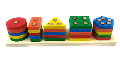 Brinquedo Educativo Pirâmides Geométricas 26 Peças