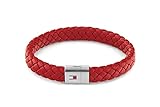Brazalete trenzado en piel masculino de Tommy Hilfiger