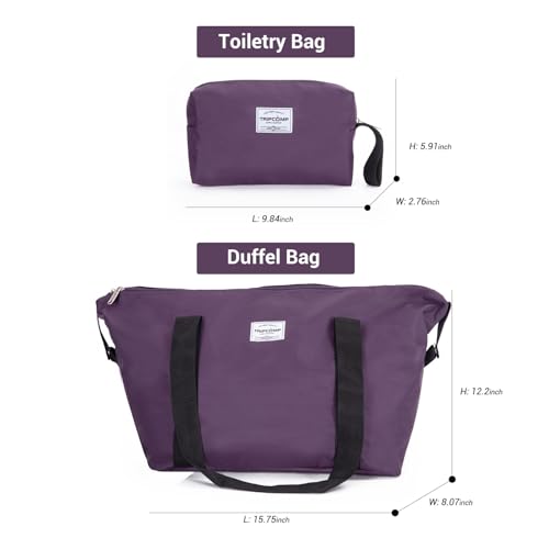 5-piece Luggage Set (18/23/27/travel Bag/cosmetic Bag), Soft-shell Luggage, Universal Wheels, Polyester Luggage Set, Luggage, Suitcase, Lightweight and Durable Luggage, Purple4