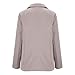 Light Weight Jackets Womens,Blazers for Women 2025 with Pocket Business Casual Jacket Long Sleeve Open Front Cardigan Work Suit Fashion Blazer Khaki XL