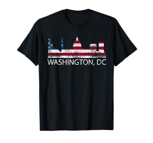 Washington DC Capitol Hill USA Flag Souvenir design T-Shirt