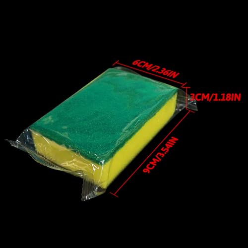 Image of 1000 Pack Individually Wrapped Sponges for Cleaning Dishes - Bulk Case of Small Mini Kitchen Scrub Non-Scratch Scrubbers