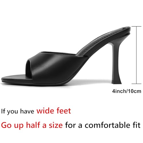 Image of Mostrin Kitten Heels for Women Round Toe Heels With Bow Vintage Mules Sexy Slip on Stiletto Backless Sandals for Party Daily