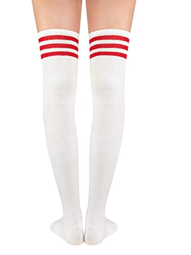 Image of Century Star Thigh High Socks Long Over Knee High Socks for Women Casual Athlete Striped Knee High Stocking