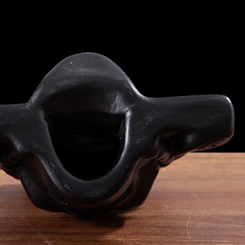 Aztec Death Whistle - Real Screaming, Up To 125+ Decibels Loud, Authentic Human Sounding Screams - Black