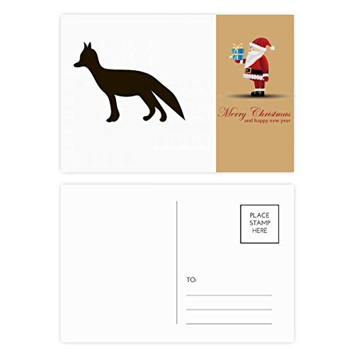 Cartes postales père Noël Black Fox lot de 20 pour ne manquer de rien en décembre