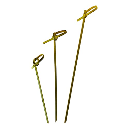 Kingseal Bamboo Wood Flower Knot Picks, Skewers, 3.5 Inches, Perfect For Cocktails And Appetizers - 2 Packs Of 100 Each (200 Count) #TOP6