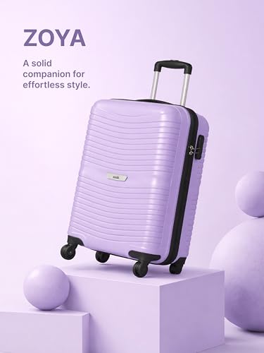 Image of ZOUK Zoya Trolley Bag Large Size 77cm Hard Shell Suitcase Luggage Trolley Bag with Silent 360 Spinner Wheels, Lightweight Check-in Travel Suitcase with Combination Lock | Lilac