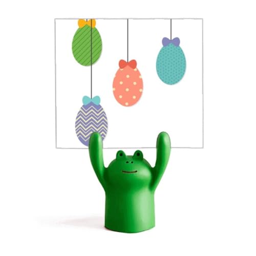 Oeuf de Pâques à suspendre pour décorer la table avec la grenouille mémo