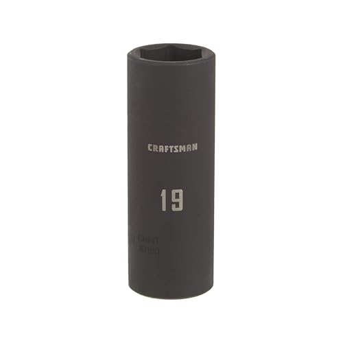 Image of CRAFTSMAN Deep Impact Socket, Metric, 1 /2-Inch Drive, 19mm (CMMT16080)