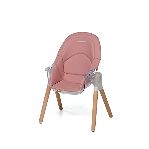 Chaise haute et chaise bébé Bonito rose lavable pour repas sans stress