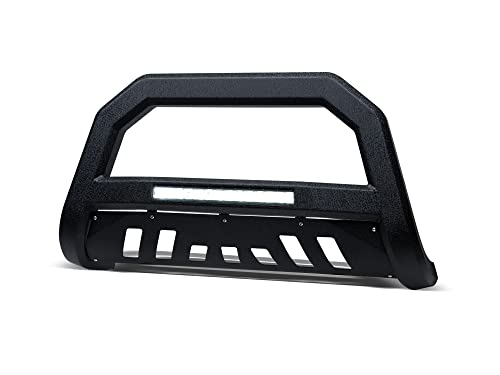 Image of Armordillo USA 7160361 AR Bull Bar Bumper Guard Wtih LED Bar - Textured Black Fit 2005-2015 Toyota Tacoma