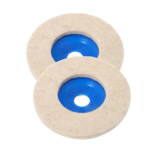 Unomor Versatile 2pcs Wool Polishing Wheel Discs Woodworking Metal Polishing Angle Grinder Attachment Felt Pad