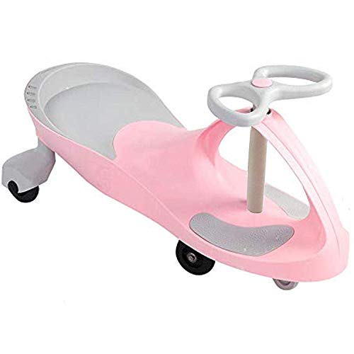 Rexco Pink Swing Car Ride On Swivel Scooter Childrens Toy Wiggle Gyro Twist & Go Gift