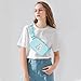 Gitus Birthday Gifts for 8 9 10 11 12 13 Year Old Girls Personalized Fanny Pack Crossbody Bags with Initial Letter Patch Belt Bag for Teen Girls Cute Trendy Stuff Travel Essentials (Icingblue-A)