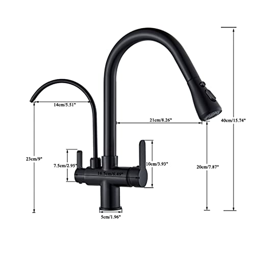 Robinet tactile Thrivi eau pure rotatif 360 noir mat - 8
