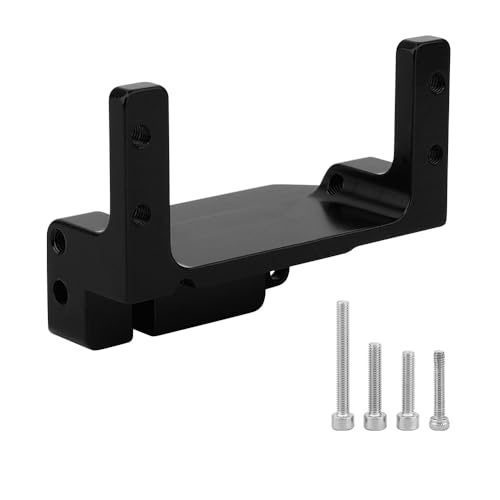 Pothyes Aluminum Servo Mount AR45P Portal Axle 4-Link Suspension for 1/10 RC Crawler Axial SCX10 III Sevro On Axle Mount Upgrades (Black)