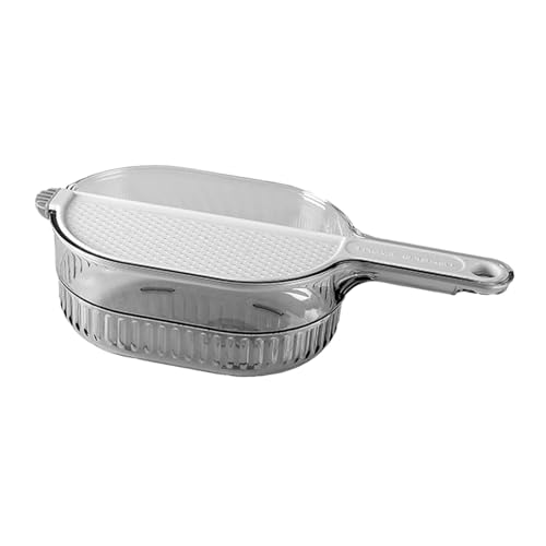 Milageto Scodella per Riso, colino per Pasta, Versatile, Scodella per, scolapiatti da Cucina, per filtrare la Pulizia, Grigio