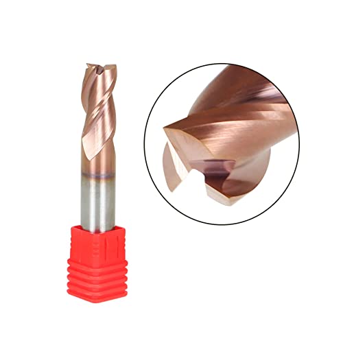 Image of waltyotur 3 Flute Carbide End Mill 1-1 /8 Inch Cutting Length x 3 Inch Overall Length x 1 /2 Inch Shank Diameter Suitable for Aluminum Cutting Non-Ferrous Metals Up Cutting 1 Pcs