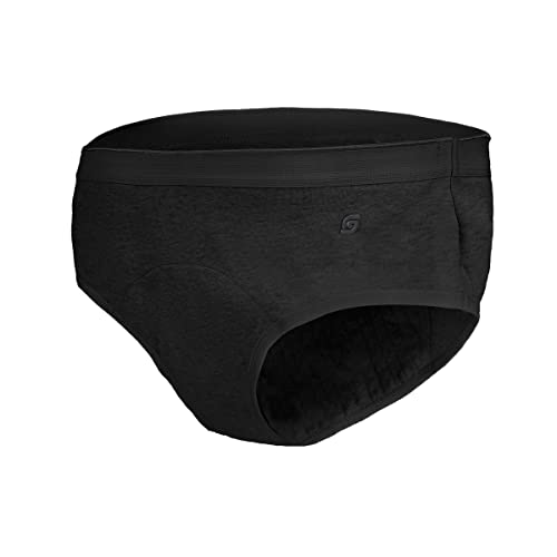 Image of Organic Cotton Incontinence Underwear For Women- Wash & Reusable, Absorbs Moderate Urine Leak (Upto 70 ml), Anti Bacterial, Hygienic & Leakproof, Full Coverage- Hipster (3XL, Black)