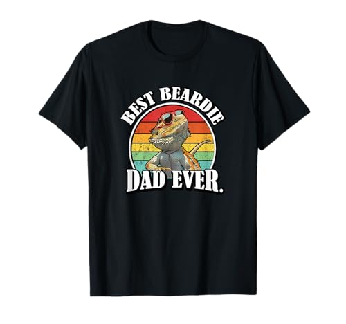 Tiny Dinosaur Lover Retro Vintage Bearded Dragon Dad Camiseta