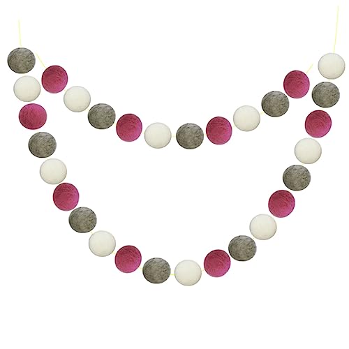Alipis Hanging Decor Yarn Garland Home Garland Wedding Decoration Wool Garland Pom Pom Tassel Garland Felt Ball Decor Nursery Decoration Prom Banner Felt Decor Props Children's Room