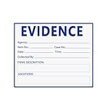 Adhesive Evidence Label 4X 3.5 Inch Evidence Collection Labels for Forensics Class Theme Birthday Party,100 Pcs Per Pack