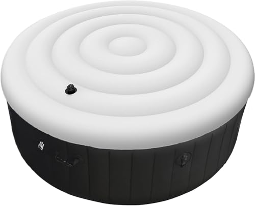 5.4 Ft Inflatable Hot Tub Cover Coleman Spa Cover Round Hot Tub Cover Hot Tub Covers Replacement Rainproof and Tearproof Outdoor Inflatable Hot Tub (5.4Ft)