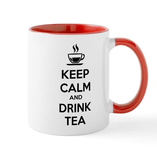 CafePress Keep Calm And Drink Tea Mug 11 oz (325 ml) Ceramic Coffee Mug