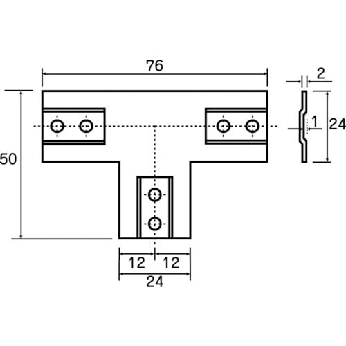 Image of TRUSCO AFK-3 Reinforced Hardware for 1.0 inch (25 mm) Aluminum Frames, T-Type