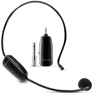 Wireless microphone headset system: Only for Mic Jack, not Aux Jack, otherwise no sound ●Built-in high sensitivity condenser microphone, transmission distance upgrade to 160 Feet (50m) ●Signal Stability●No Delay●No Radiation ●Anti-Howling ●Anti-Jammi...