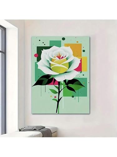 Affiches florales géométriques roses blanches pour salon esthétique - 4