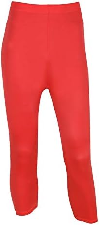 LYCOTFluid Fashion Ladies 3/4 Tight Plain for All Fitness Activities Orange