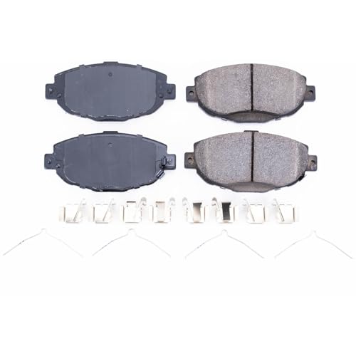 Image of PowerStop Front Brake Pads for Lexus SC300 1999-00 | Lexus SC400 1992-00 - Z17 Ceramic Brake Pads with Installation Hardware, 17-571