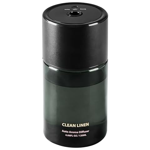 Smart Car Air Freshener - COCORRÍNA Clean Linen Car Air Freshener Diffuser 4.06 Fl.oz/120ml, 3 Adjustable Modes, Portable Diffuser for Car Home Bedroom Cover