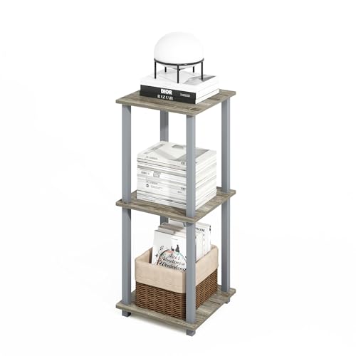Librero apilable Turn-N-Tube Furinno modular sin herramientas para salón 2