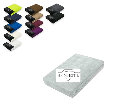 EXKLUSIV HEIMTEXTIL Marke Jersey Spannbettlaken Spannbetttuch Bettlaken Rundumgummizug 100% Baumwolle in vielen Größen und Farben MARKENQUALITÄT ÖKOTEX Standard 100 |140-160 x 200 cm Anthrazit