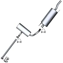 Northeastern Exhaust | Stainless Steel Intermediate Pipe, Resonator & Muffler Exhaust System Kit Compatible for Volkswagen Golf 1995-1998 2.0L | Free Clamps and Sleeve Included
