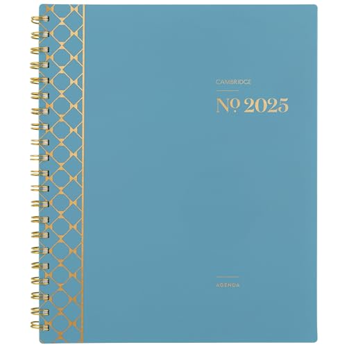 Cambridge agenda 2025 hebdomadaire mensuel WorkStyle bleu