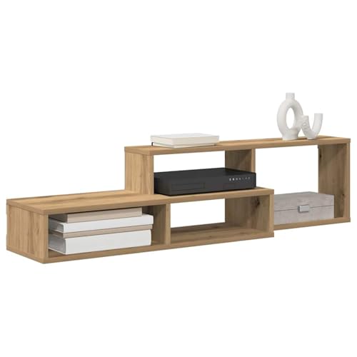 HOMELEN Meuble TV mural, 120 x 25 x 28,5 cm, en bois composite, meuble TV, style scandinave, meuble TV, meuble TV RTV pour salon, chambre à coucher