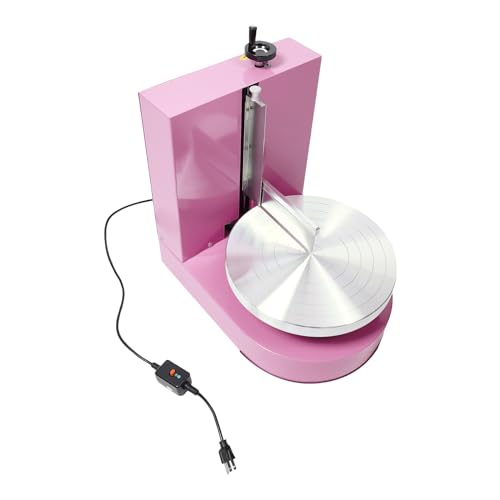 Cake Cream Spreading Machine, Adjustable Automatic Cake Decorating Coating Machine Cream Spreading Automatic Frosting Turntable w/LCD Display, for Cake Shops, Dessert Shops, Food Shops, Households