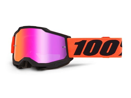 100% Kit de cubierta de repuesto para gafas de protección Forecast, compatible con todas las gafas Racecraft, Accuri y Strata Forecast, Ferran/Lente de espejo rojo oscuro, Talla única