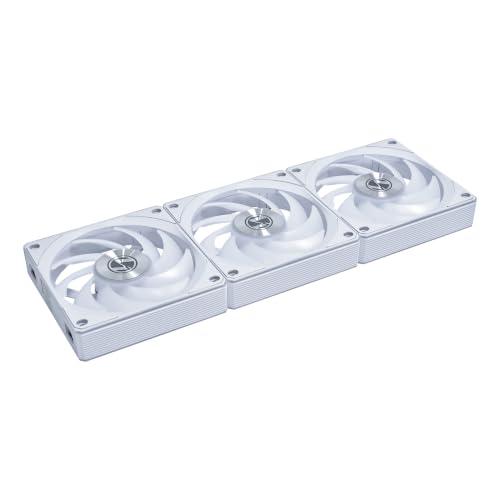 Image of Lian Li UNI Fan CL Flex 120 Reverse Blade ARGB PWM Fan, 3 Pack, White