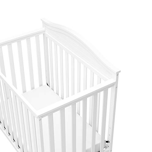 Graco Stella 4-in-1 Convertible Mini Crib with Bonus Mattress, White - image 8