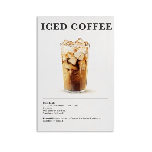 Impression sur toile Iced Coffee 60x90 cm moderne pour chambre d'enfant