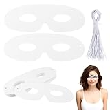 Toddmomy 40 Sets DIY Weiße Masken zum Bemalen - Papiermaché für Therian, Halloween & Karneval - Unlackierte Bastelmaske Rohling, Personalisierte Maskerade Kostüm Zubehör für Kinder & Erw